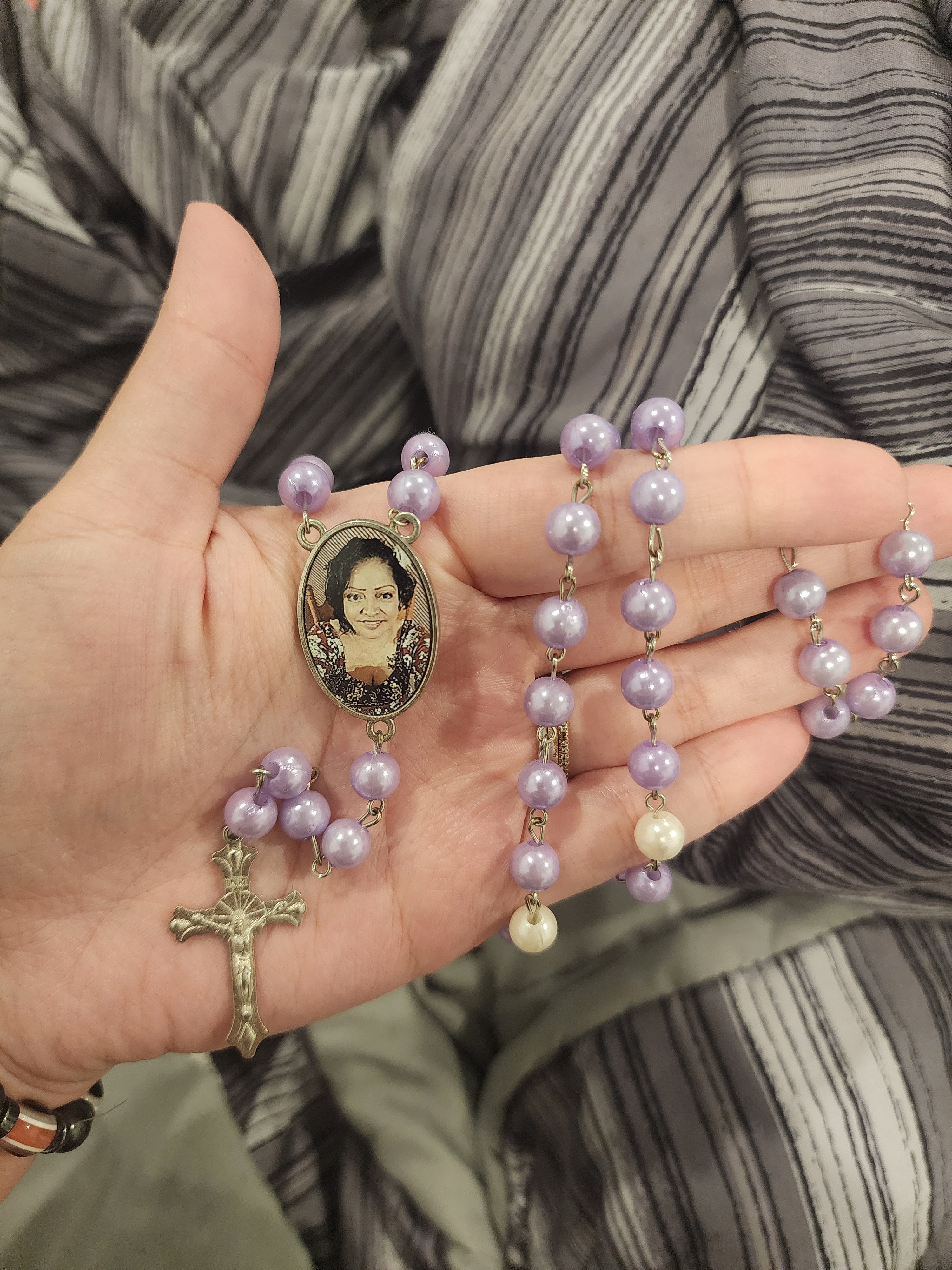 Custom memorial rosary